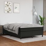 vidaXL Cadre de lit sans matelas noir 140x190 cm similicuir