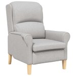 vidaXL fauteuil Gris nuage 76 x 94 x 102 cm Tissu Sharpa