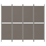 vidaXL Cloison de séparation 4 panneaux Anthracite 200x180 cm Tissu