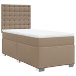 vidaXL Sommier à lattes de lit avec matelas Cappuccino 80x200 cm