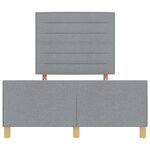 vidaXL Cadre de lit avec tête de lit Gris clair 140 x 200 cm tissu