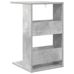 vidaXL Table d'appoint Gris béton 40 x 35 x 60 5 cm Bois d'ingénierie