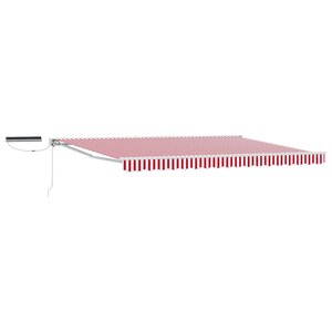 vidaXL Auvent rétractable électrique Rouge et Blanc 5 × 3 5 m