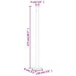 vidaXL Auvent latéral rétractable de patio 180x600 cm Rouge