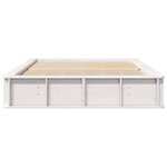 vidaXL Cadre de lit avec stockage Blanc 135 x 190 cm bois