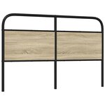 vidaXL Tête de lit chêne sonoma 150 cm acier et bois d'ingénierie