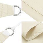 vidaXL Voile de parasol tissu oxford triangulaire 5x7x7 m crème