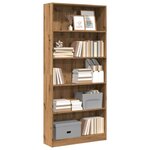 vidaXL Bibliothèque chêne artisanal 80x24x176 cm bois d'ingénierie