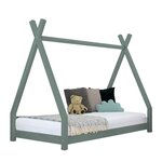 Lit tipi enfant NAKANA 120 x 190 vert sauge