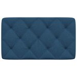 vidaXL Coussin de tête de lit bleu 90 cm tissu