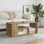 vidaXL Table d'appoint chêne artisanal 100x50x40 cm bois d'ingénierie