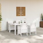 vidaXL Ensemble de salle à manger pour jardin 5 Pièces Blanc Rattan Polt