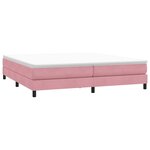 vidaXL Sommier à lattes de lit sans matelas rose 200x220 cm velours