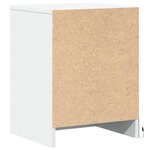 vidaXL Armoire de chevet avec lumières LED blanc bois d'ingénierie