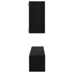 vidaXL Meuble TV mural 3 Pièces 100 x 30 x 30 cm Chêne noir