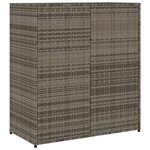 vidaXL Armoire de rangement de jardin gris 105x55x113cm résine tressée