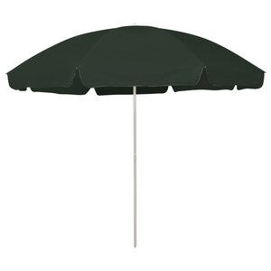 vidaXL Parasol de plage vert 300 cm