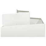 vidaXL Pot blanc 80x80x50 cm en plastique