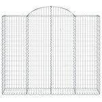 vidaXL Paniers à gabions arqués 20 Pièces 200x50x160/180 cm Fer galvanisé