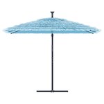 vidaXL Parasol de jardin avec mât en acier bleu 290x290x238 cm