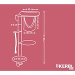 Kerbl Arbre à chat mural Dolomit Grappa 158 cm Taupe