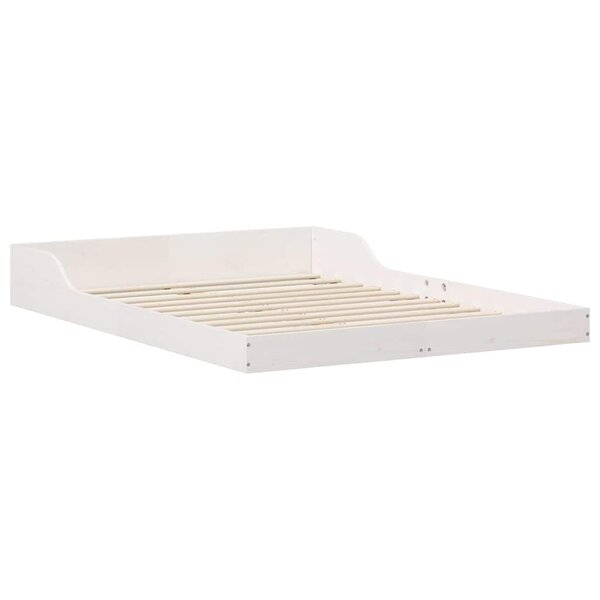 vidaXL Cadre de lit Blanc 140 x 190 cm Bois massif en pin