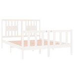 vidaXL Cadre de lit sans matelas blanc 140x190 cm bois massif