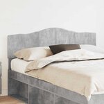 vidaXL Tête de lit Gris béton 140 cm Bois d'ingénierie