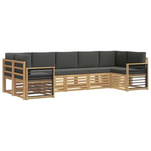 vidaXL Ensemble de canapés d'extérieur 7 pc Blanc et anthracite