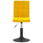 vidaXL Chaises pivotantes à manger lot de 2 jaune moutarde velours