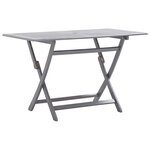 vidaXL Ensemble à manger de jardin 5 Pièces Bois d'acacia massif Gris