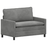 vidaXL Ensemble de Canapés 2 Pièces Gris foncé Velours
