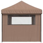 vidaXL Tente de fête 292 x 580 x 315 cm Marron Tissu Oxford