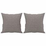 vidaXL Ensemble de canapés 3 Pièces avec coussins taupe tissu