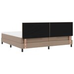 vidaXL Cadre de lit avec matelas Cappuccino 200 x 200 cm Faux cuir