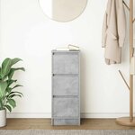 vidaXL Buffet gris béton 29 5x34x76 cm bois d'ingénierie