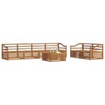 vidaXL Ensemble de canapés d'extérieur 7 pc Naturel