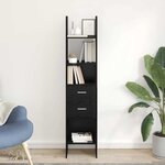 vidaXL Bibliothèque Chêne noir 40 x 35 x 180 cm Bois d'ingénierie