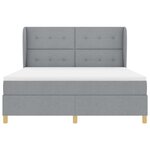 vidaXL Lit à ressorts avec matelas gris foncé 90x190 cm Gris clair