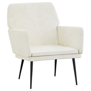 vidaXL Fauteuil Crème 62x79x79 cm Velours