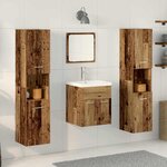vidaXL Ensemble de meubles de salle de bain 4 Pièces Bois Ancien