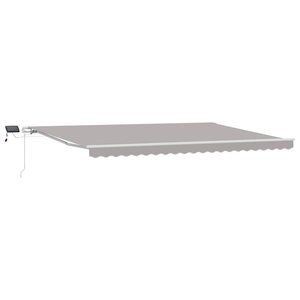 vidaXL Auvent Rétractable avec 500 × 300 cm Gris clair