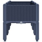 vidaXL Jardinière avec pieds bleu gris 120x40x42 cm PP
