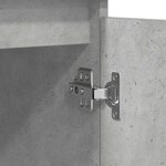 vidaXL Buffet avec tiroirs gris béton 100 5x35x76 cm bois d'ingénierie