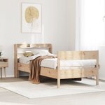 vidaXL Cadre de lit sans matelas 90x200 cm bois de pin massif