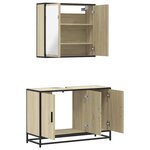vidaXL Ensemble de meubles de salle de bain 2 Pièces chêne sonoma