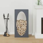 vidaXL Portant de bois chauffage anthracite 50x23x100 cm