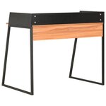 Bureau table poste de travail meuble d'ordinateur informatique étude et 90 x 60 x 88 cm noir 02_0023929
