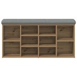 vidaXL Banc à chaussures chêne artisanal 102x32x50cm bois d'ingénierie