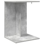 vidaXL Table d'appoint Gris béton 45 x 40 x 62 5 cm Bois d'ingénierie
